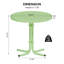 Table d'appoint de patio en acier vert-213714162