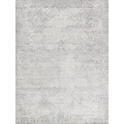 Hand Knotted Silk Abstract Area Rug