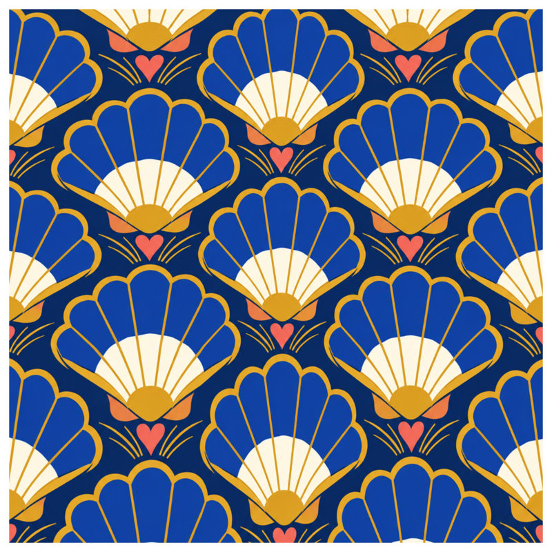 Housses de couette Art Deco Shells, King