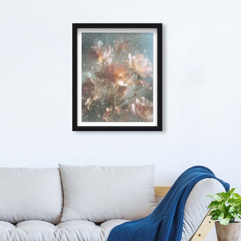 Mystic Meadow Shadowbox Floral & Botanical Print by Oliver Gal, Black Frame, 16 x 20, 17.5"H x 21.5"W, Black Shadowbox
