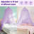 Purple Bed Canopy For Girls With Glow-In-The-Dark Stars, Princess Canopy Curtains Fits Single, Twin, Full, Queen Size Bed, Bedroom Accessories, Ceiling Tent