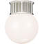 Nolan Flush Mount with White Glass Dome-549083046-549083041
