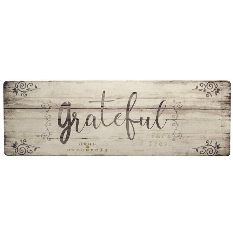 Tapis anti-fatigue floral Cozy Living Grateful, Tapis de couloir 1 pi 5,5 po x 4 pi 7 po