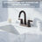 Modern Double Handle High-Arc Centerset Bathroom Faucet(Set of 2)-128613804