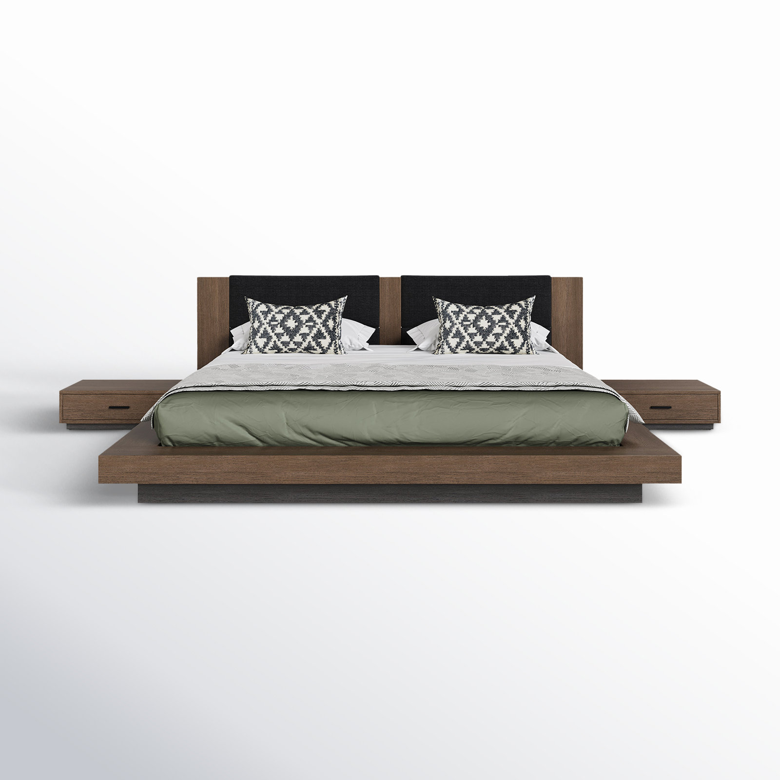 Boushra Bedroom Set, Queen, Dark Walnut
