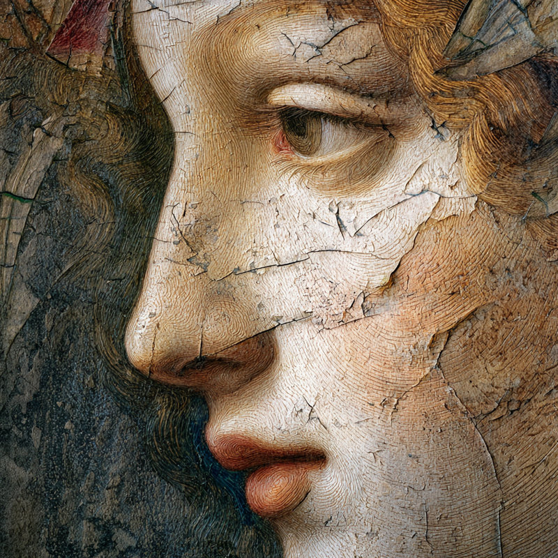 Silent Profile Wrapped Canvas Wall Art, 12"W x 12"H x 1"D