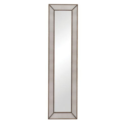 Miroir de plancher rectangulaire en bois massif Finth