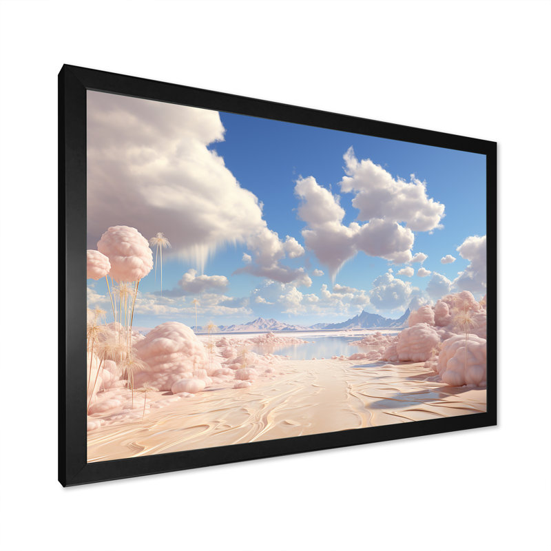 «Marshmallow Mirage Fluffy Cloud I», reproduction sur toile, H 40 po x l 30 po x P 1,5 po, Cadre doré simple
