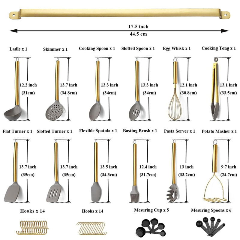 Belfry Kitchen Wellen 38 Utensil Set