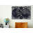 Antique Map of the World in Two Hemispheres (1730) by Stoopendaal in Negative Graphic Art on Canvas in Negative-11936187