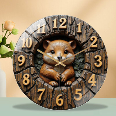 Horloge murale mignonne Fox Design