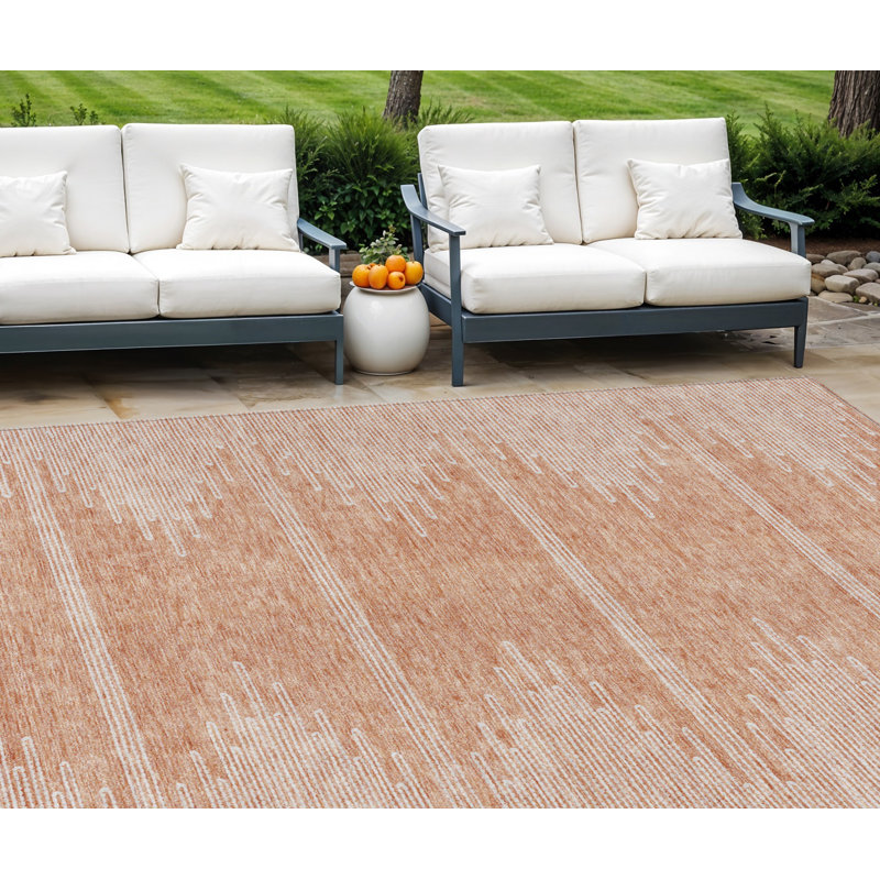 Tapis intérieur lavable abstrait ivoire 9 pi x 12 pi