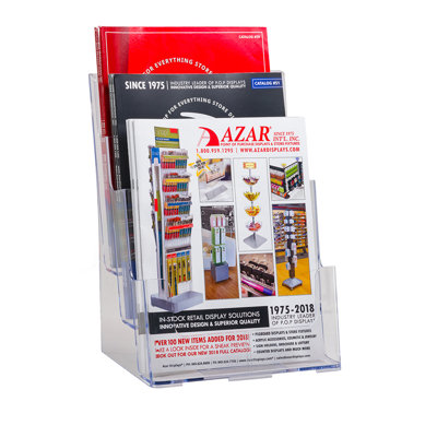 Three-tier Three-pocket Letter Sized Brochure Holder (no Dividers) - Pack Of 2