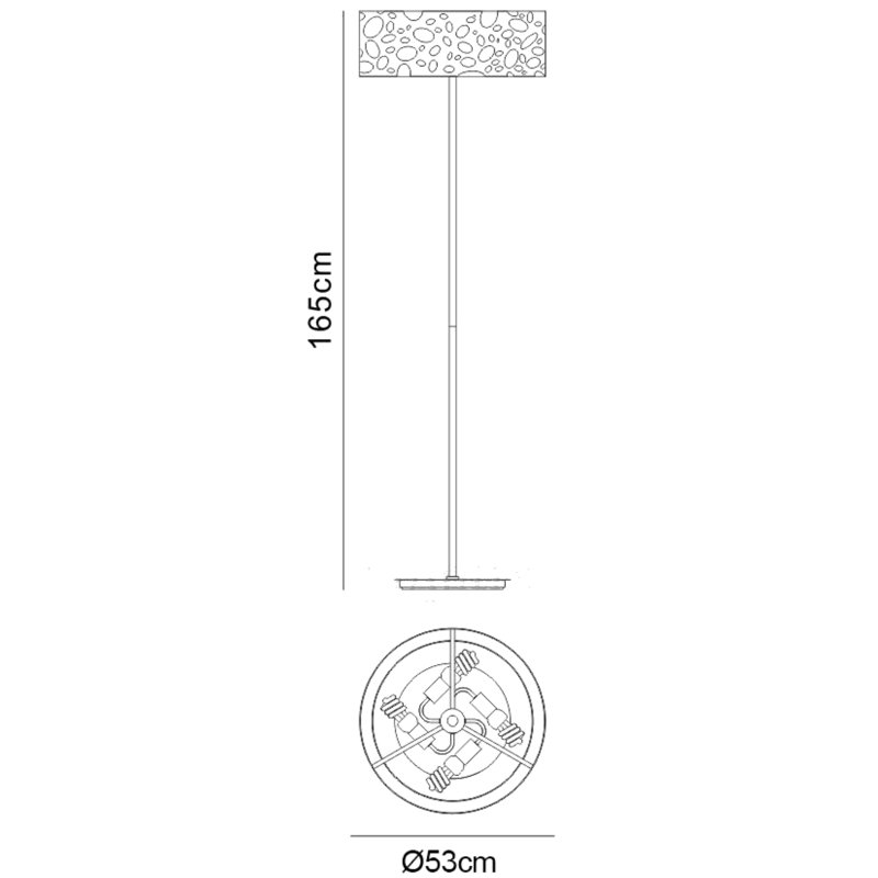 Tockington 165cm Traditional Floor Lamp, Gloss White