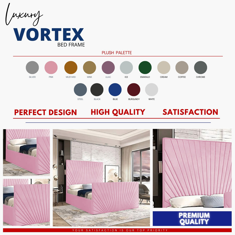Buckingham Chesterfield Velvet Upholstered Bed Frame - Deep Button, Sprung Slats, Super King (6'), Pink
