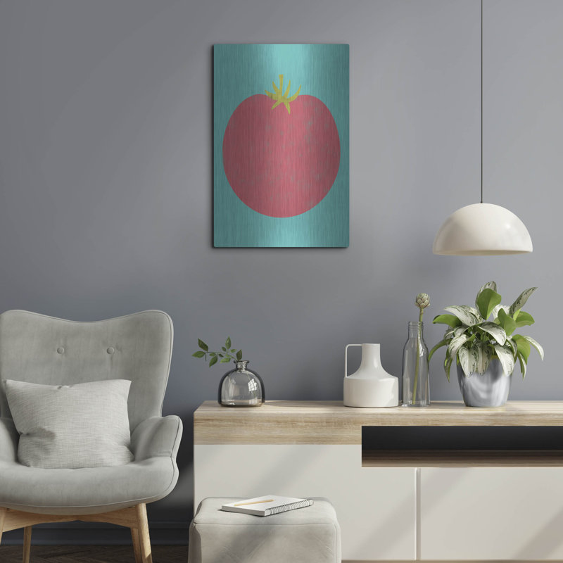  «Veggie Party 7» par Chariklia Zarris, art mural en métal, 16 po x 24 po