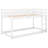 Twin Over Twin Floor Bunk Bed With Ladder , White