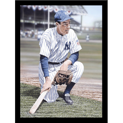 «Joe Dimaggio», reproduction d'art par Darryl Vlasak, souvenirs encadrés