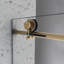 Porte de douche 6076 or brossé 6076 - avec poulies de 70 mm en acier inoxydable 304, fermeture en douceur, nettoyage nano, - membrane de protection pour le revêtement de la salle de bain