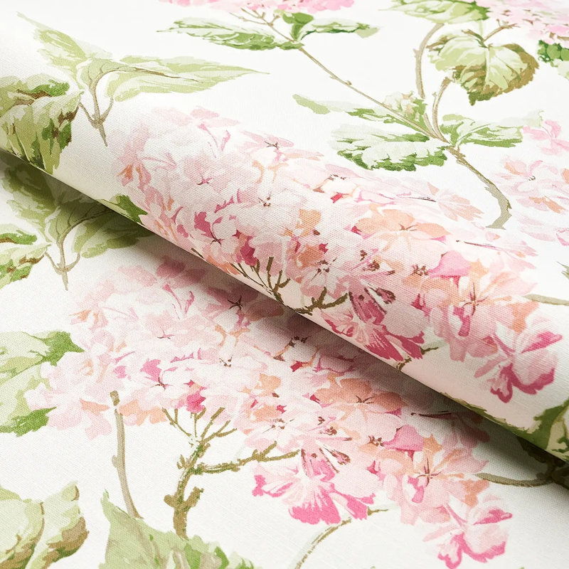 Summer Hydrangea Fabric, Blush
