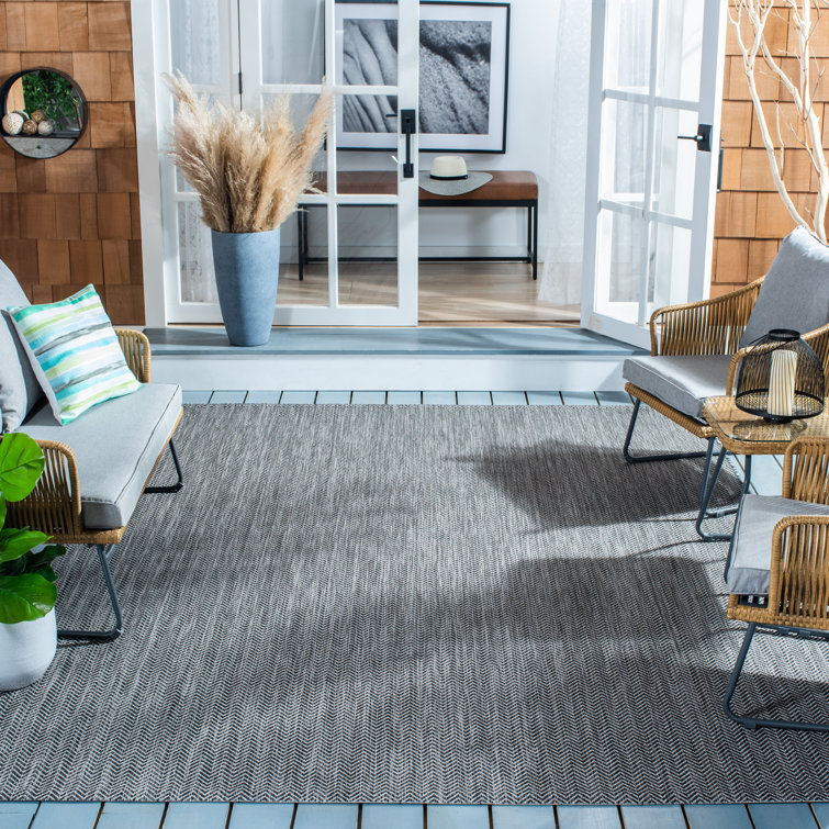 Arneshia Black/Beige Area Indoor/Outdoor Area Rug