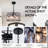 16" Modern 4-light Drum Crystal Chandelier Dimmable