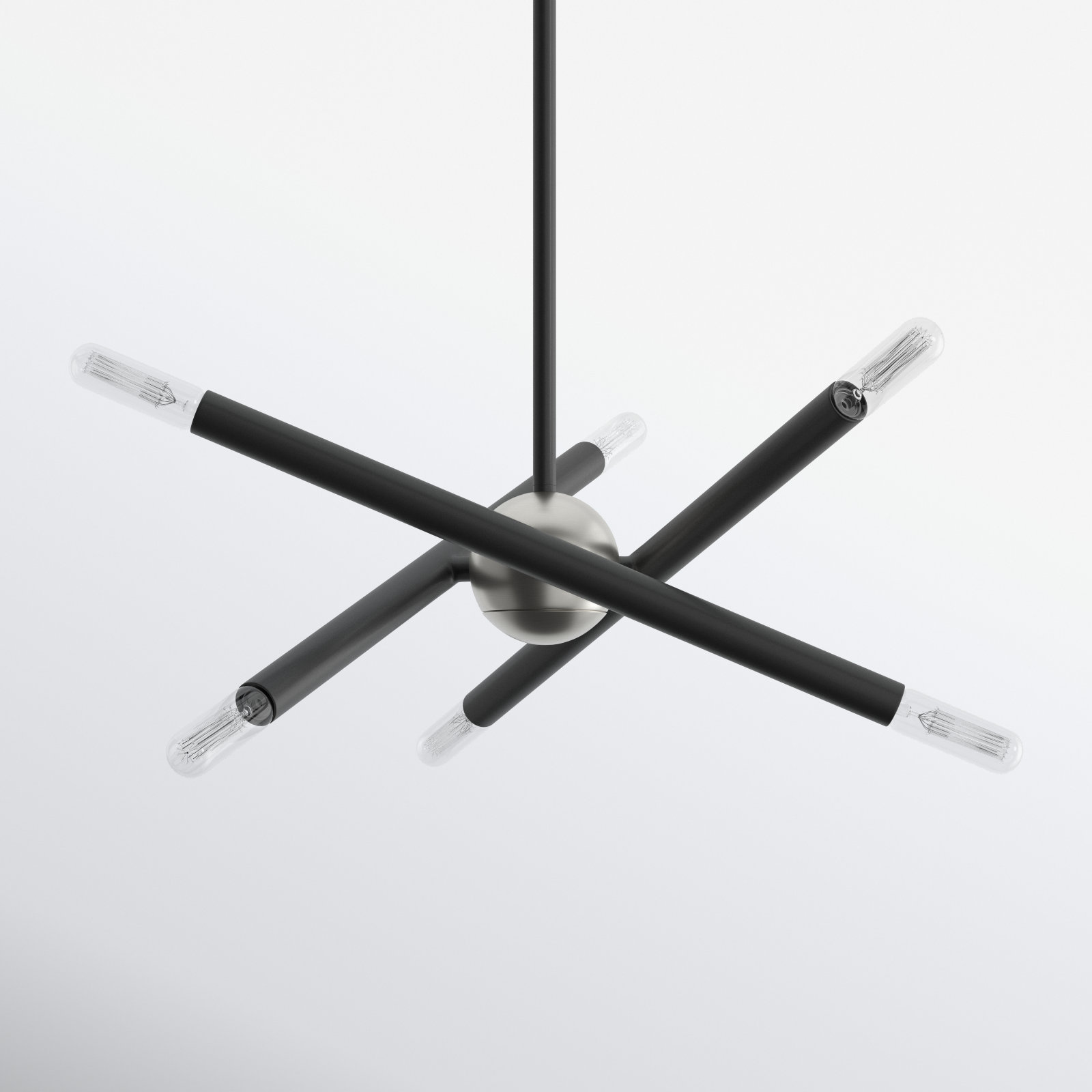 Poco 6 - Light Dimmable Chandelier, Scandinavian Gray