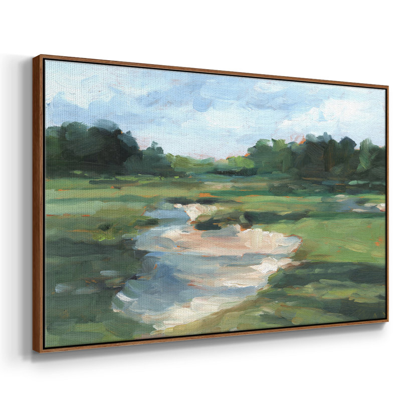 «Golf Course Study», toile tendue avec cadre I, H 17 po x l 25 po x P 2 po, Noyer