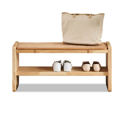Brown Upholstered Bench