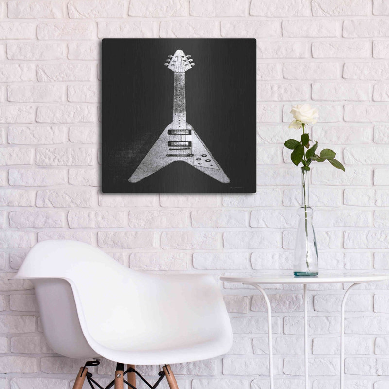  «Garage Band III Wb» par Mike Schick, art mural en métal, 24 po x 24 po, H 24 po x l 24 po
