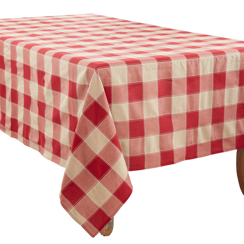 Bernardi Plaid Tablecloth, Red, 70" W x 180" L