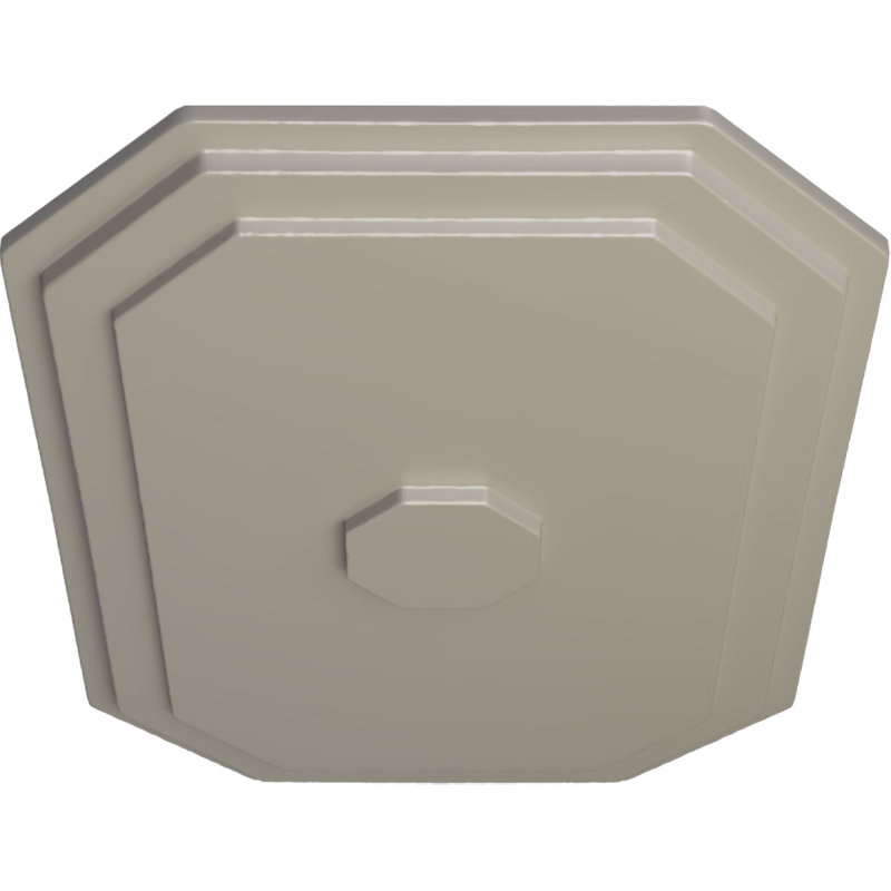 Endurathane Felix Ceiling Medallion, 25 1/4"W x 17 1/4"H x 1 3/4"P, Hand-Painted Pearl White Finish, Pearl White