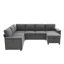 Canapé-lit modulaire convertible en U avec rangement-470268242