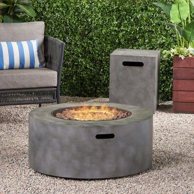 Rozele Round Iron Propane Smokeless Fire Pit