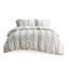 Housse de couette en coton pour très grand / très grand lit - Rayures grises, avec motif d'étoiles
