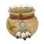 Résine rustique sud-ouest aztèque Navajo votive ensemble de 2 bougies chauffe-plat