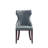 Reine Traditional Vegan Leather Upholstered Beech Wood Dining Side Chair in Pebble Gray