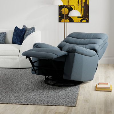 Morris Swivel Glider Recliner with Manual Footrest