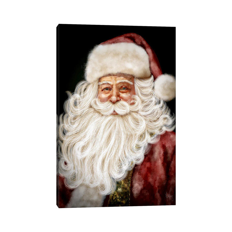 Père Noël rouge - reproduction d'art sur toile tendue