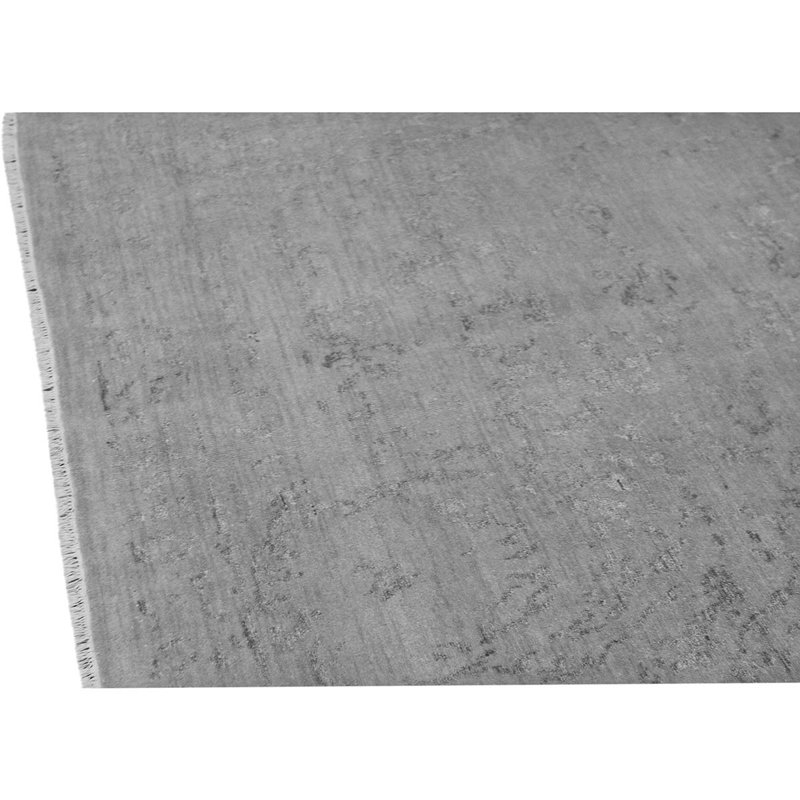 Damask Area Rug in Light Gray