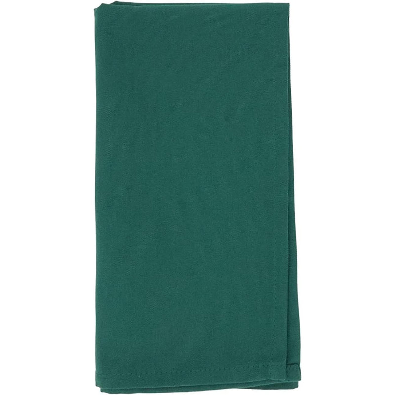 Polyester No Pattern Square Napkin, Jasper Green