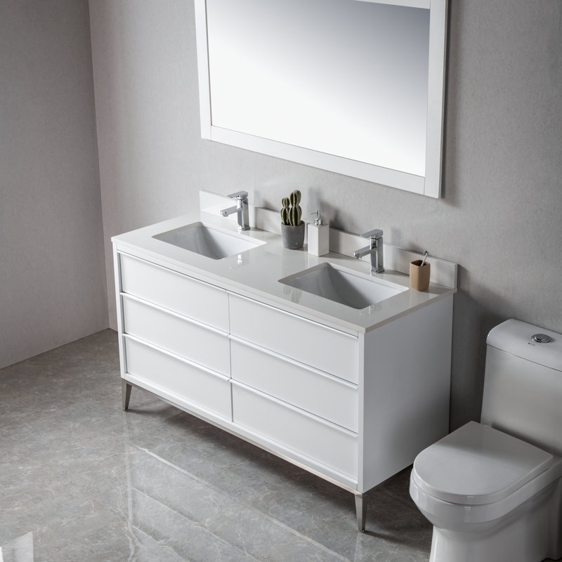 Ensemble de meuble-lavabo double 60 po Ely
