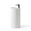 Lavabo de salle de bain rond à surface solide avec lavabo simple 35 po Pensen