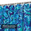 Rideau de douche imperméable à motif abstrait bleu avec 12 crochets PsycheSwirl-126429720