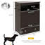 Mangeoire pour animaux avec trois crochets et rangement, porte-nourriture pour chien, bols amovibles, brun, l 14 po-130987159