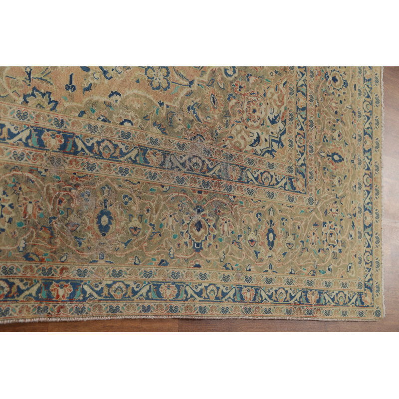 Tapis unique en laine noué à la main de style années 1970 7 pi 0 po x 10 pi 10 po Sethe