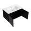 Meuble-lavabo noir avec lavabo en céramique - 30 po