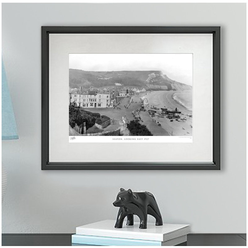 Seaton, Looking East 1927 by Francis Frith - Single Picture Frame Print, 28cm H x 36cm W x 2.3cm D