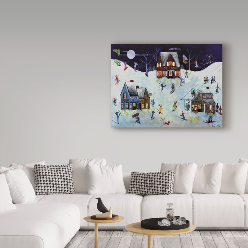 Mountain Mountain Slope - Reproduction d'art sur toile, H 24 po x l 32 po x P 2 po