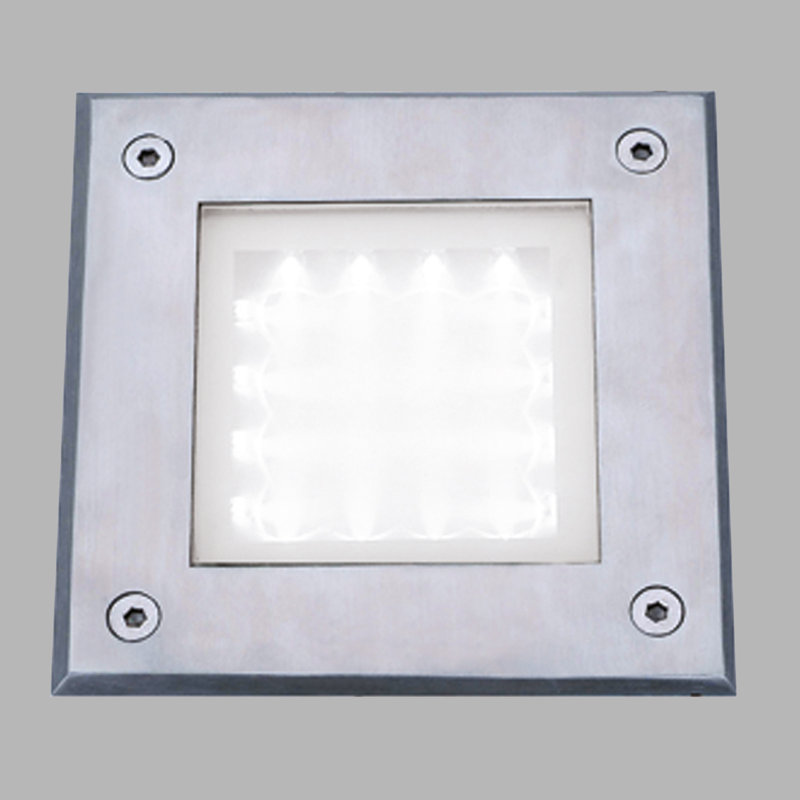 Chrome Integrated LED Glass Deck Light, White
